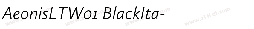 AeonisLTW01 BlackIta字体转换